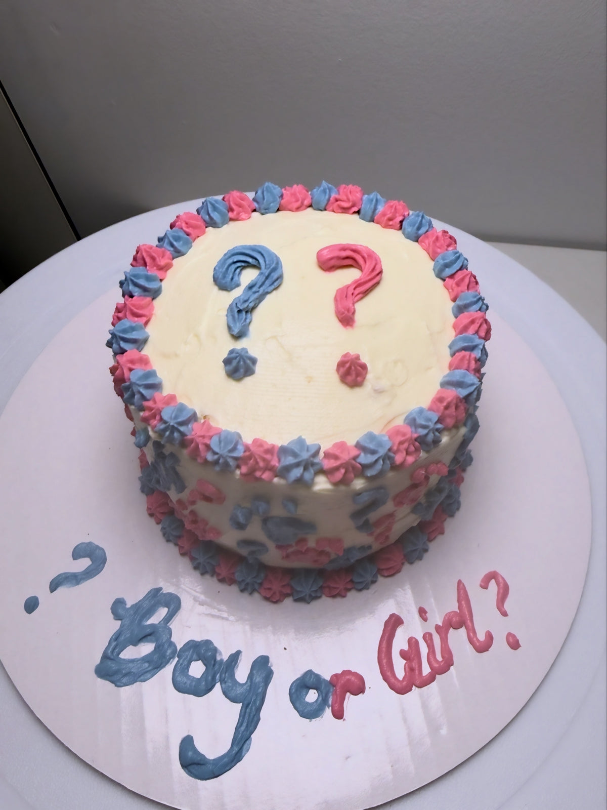 Gender Reveal Dog Cake
